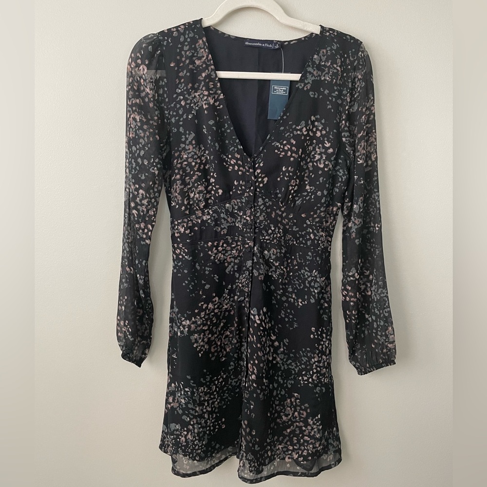 A&F floral button down dress NWT sz S